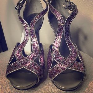 Pink & Silver sparkling Audrey Brooke party heels